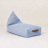 Nobodinoz oasis kid size long beanbag, baltic blue