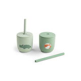 Done By Deer silicone staw cup 2-pack playground, green