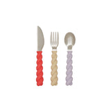 Oyoy pribor za jelo, lavender/vanilla/cherry red