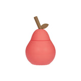 Oyoy pear silikonska čaša sa slamkom, cherry red