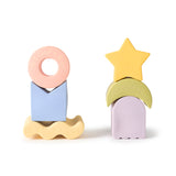 Oli&Carol 6 Geometric Figures Star Baby Stacking Toy Blocks