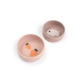 Done By Deer pigee silikonske činije 2 kom, roze