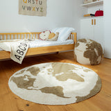 Lorena Canals puf tabure world map