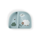 Done By Deer stick&stay compartment bowl tiny farm, blue