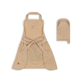 Konges Slojd kids apron set, smoke gray