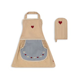 Konges Slojd kids apron set, smoke gray