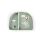 Done By Deer playground silikonska stick&stay činija sa pregradom, zeleno