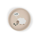 Done By Deer tiny farm silikonski stick&stay tanjir, bež