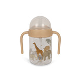 Konges Slojd water bottle with straw, safari