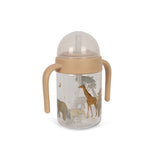 Konges Slojd water bottle with straw, safari