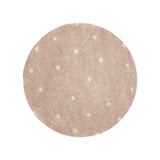 Lorena Canals round washable rug mini dot rose