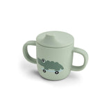 Done By Deer playground silikonska šolja sa dve ručke, zeleno