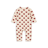 Konges Slojd minnie newborn onsie gots, amour rouge