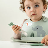 Done By Deer playground silikonska portikla, zeleno