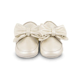 Donsje mileau sneakers, off white metallic leather