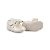 Donsje mileau sneakers, off white metallic leather