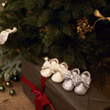 Donsje mileau sneakers, off white metallic leather