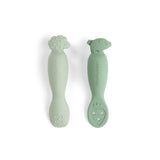 Done By Deer tiny farm silikonske kašike 2 kom, zeleno