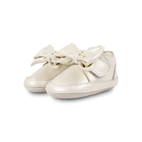 Donsje mileau sneakers, off white metallic leather