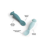 Done By Deer tiny farm silikonske kašike 2 kom, plavo