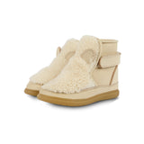 Donsje roumi cipele polarni medved, off white curly faux fur