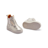 Donsje kheera čizme zeka, silver metallic leather