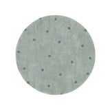 Lorena Canals round washable rug mini dot blue sage