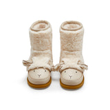 Donsje wadou čizme ovčica, off white curly sheep wool