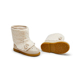 Donsje wadou čizme ovčica, off white curly sheep wool