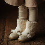 Donsje wadou čizme ovčica, off white curly sheep wool