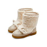 Donsje wadou čizme ovčica, off white curly sheep wool