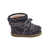 Donsje walaya čizme, navy curly sheep wool