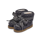 Donsje walaya čizme, navy curly sheep wool