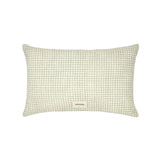 Nobodinoz rectangular cushion in washed double muslin wabi-sabi blue grid