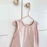 Maison D'ete sleeveless romper, powder rose