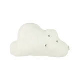 Nobodinoz embroidered cloud cushion in double muslin wabi-sabi natural