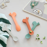 Done By Deer silicone spoon 2 pack lalee, papaya