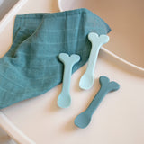 Done By Deer silicone baby spoon 3 pack wally, blue