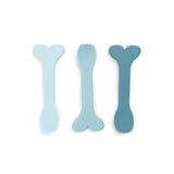 Done By Deer silicone baby spoon 3 pack wally, blue