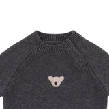 Donsje sibbe merino wool sweater koala, cloudy grey melange