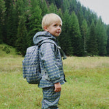 Konges Slojd rainy kids midi backpack, laurel blue check