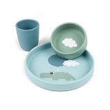 Done By Deer silicone dinner set happy clouds, blue