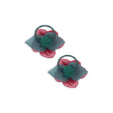 Konges Slojd fleur gumice za kosu sangria, 2 kom