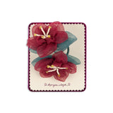 Konges Slojd fleur gumice za kosu sangria, 2 kom