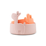 Done By Deer silicone bowl set 2 pcs lalee, powder/coral