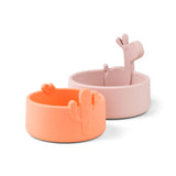 Done By Deer silicone bowl set 2 pcs lalee, powder/coral