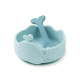 Done By Deer silicone stick&stay bowl & baby spoon wally, blue