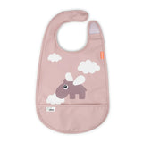 Done By Deer bib w/velcro happy clouds, powder