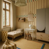 Dekornik tapeta nostalgia vintage pruge colours