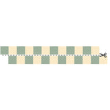Dekornik border slim stripes, cream/green